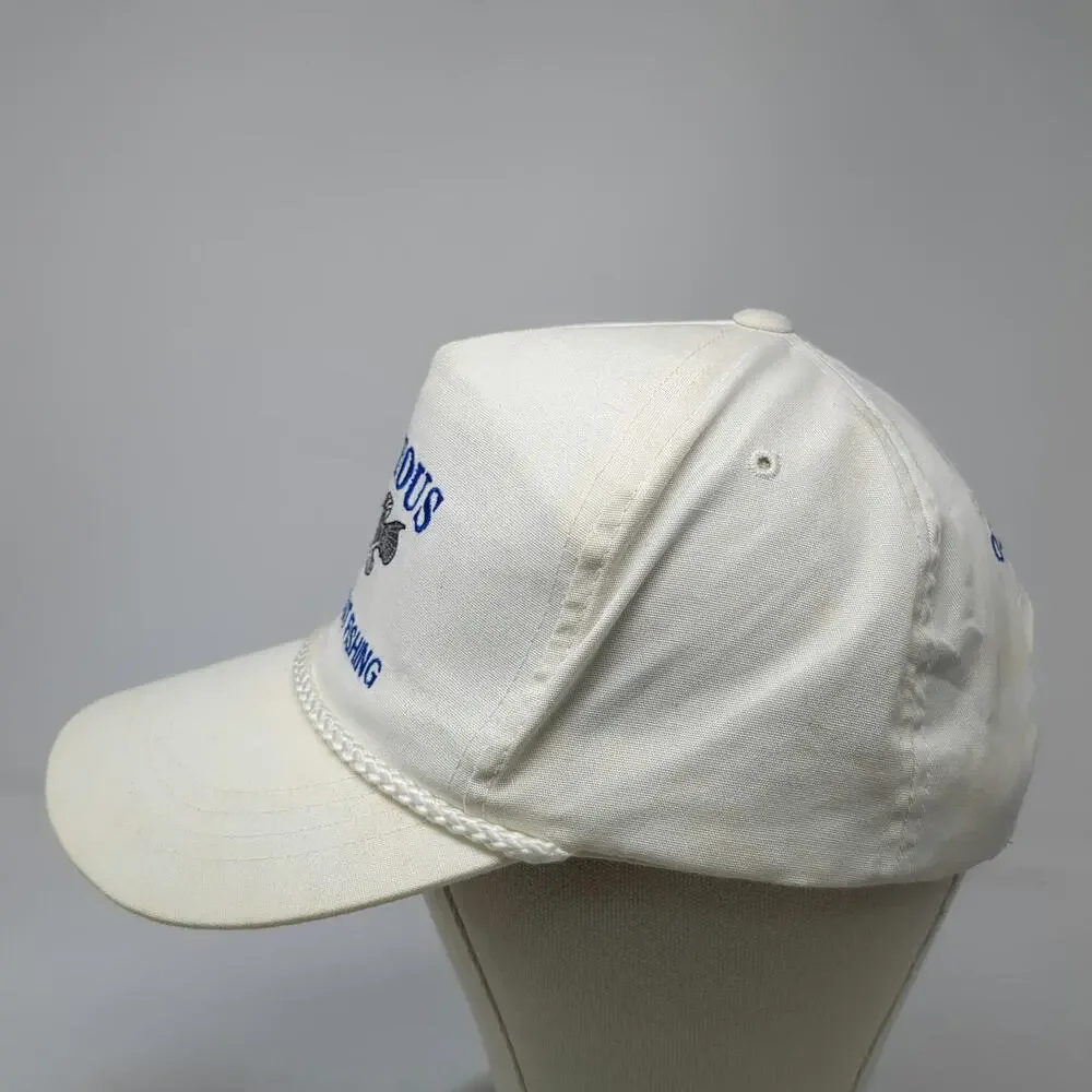 Yupoong 5 Panel White One Size Snapback Rope Hat Sensuous Charter Boat Fishing